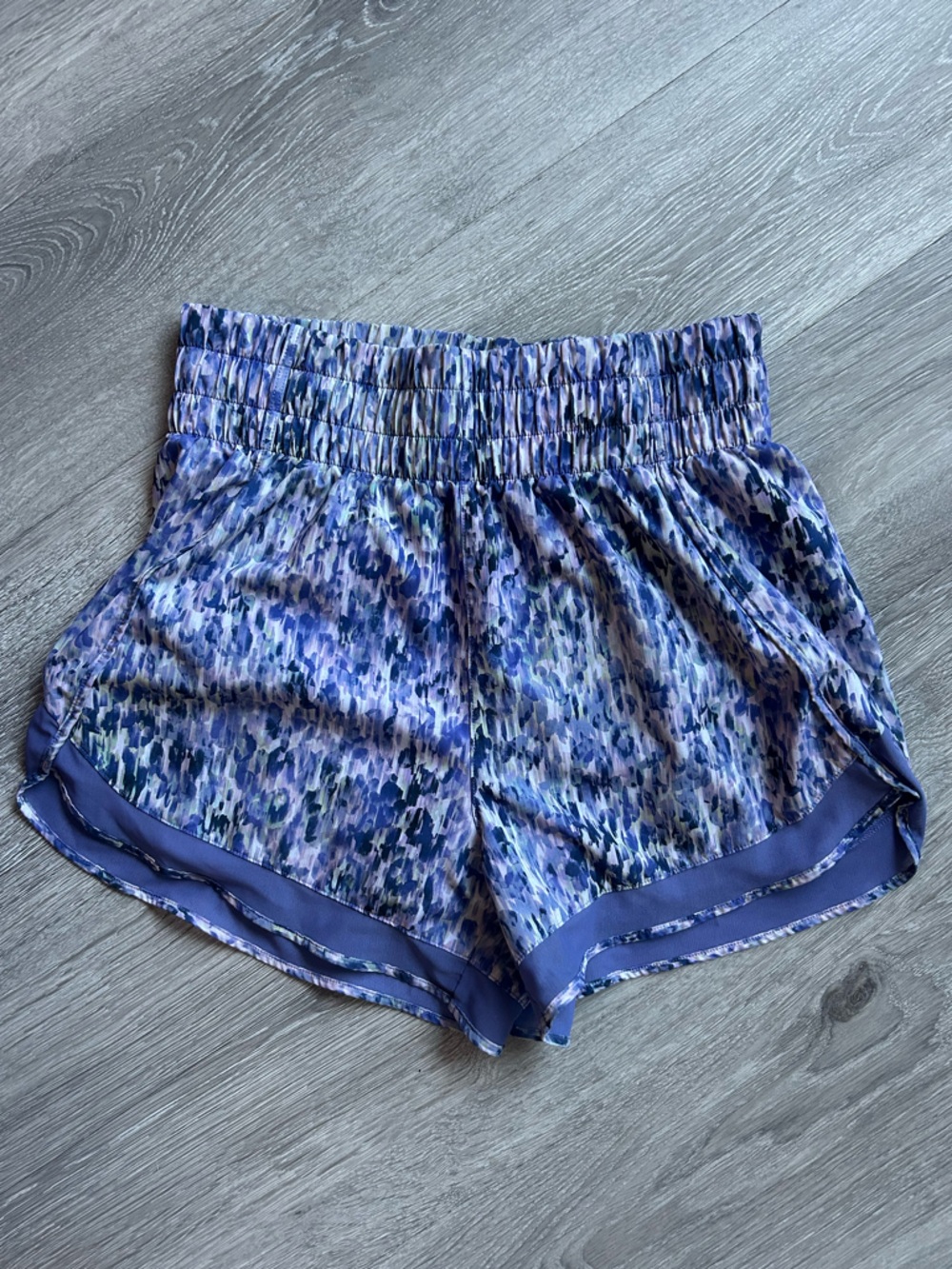 Athleta Purple Multicolor Mesh Racer Run Shorts Size XS